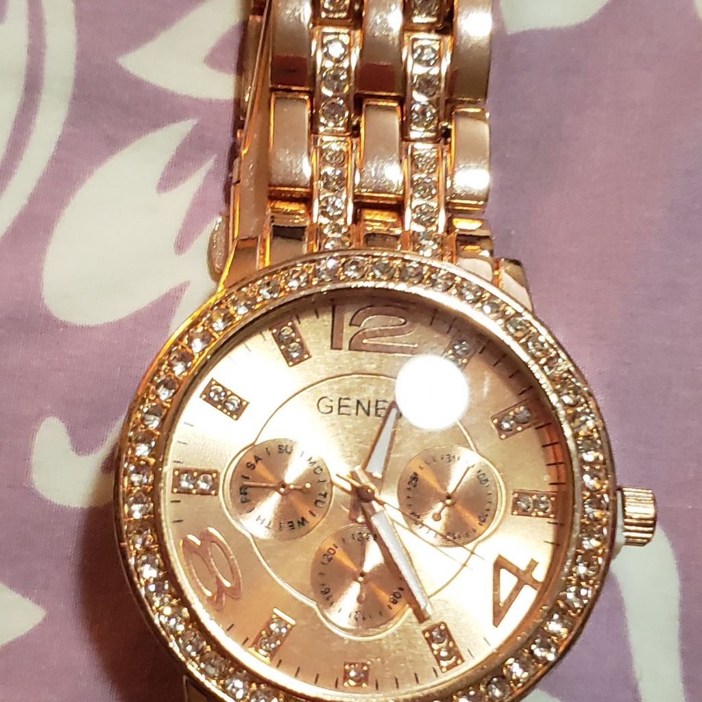 New Rose Gold Tone Geneva Watch 59$